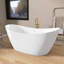 Baignoire de trempage autoportante en acrylique de forme ovale avec trop-plein 63 po Vastwild