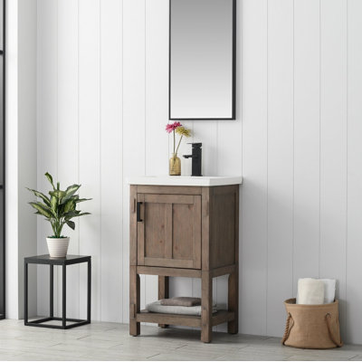 Alvah 20'' Single Bathroom Vanity with Ceramic Top 