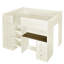 Lit mezzanine en bois avec rangement, bureau et garde-robe beige - Bureau écoénergétique, doux au toucher
