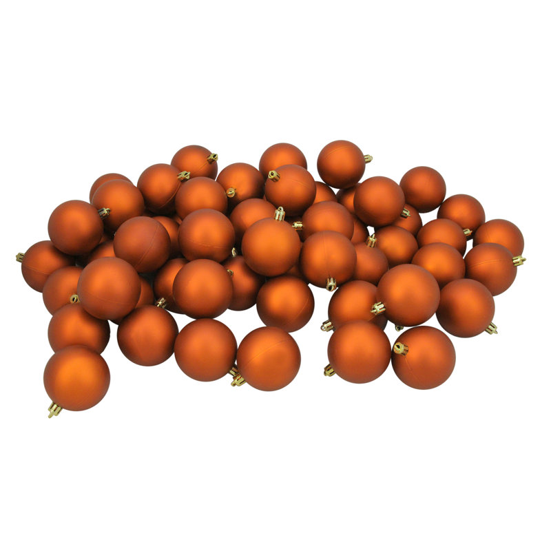 Boule de Noël mat incassable, Orange brûlé