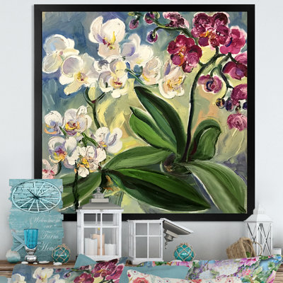 Fleurs d'hibiscus pastel - reproduction d'art sur toile