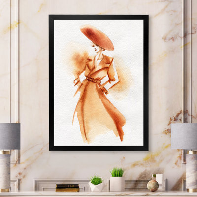 «Stylish Portrait Of Vintage Woman», art mural sur toile Glam