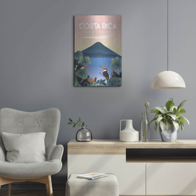 Art mural en métal Bay Isle Home ™ «Costa Rica» par Omar Escalante