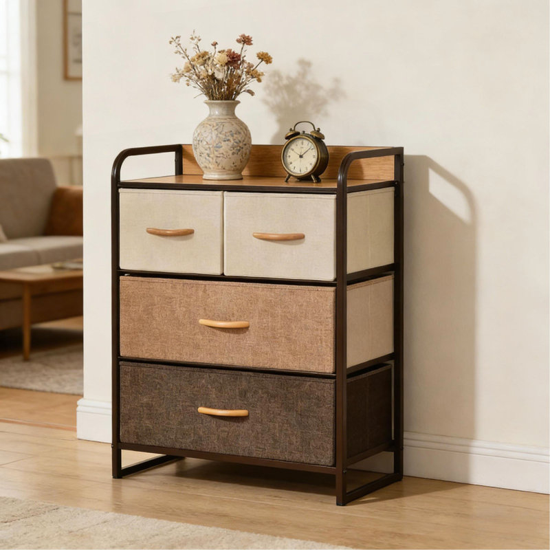 Commode de rangement autoportante, tour de rangement à 3 niveaux, unité de rangement chic