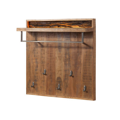 BARK Solid Wood Wall Mounted Coat Rack