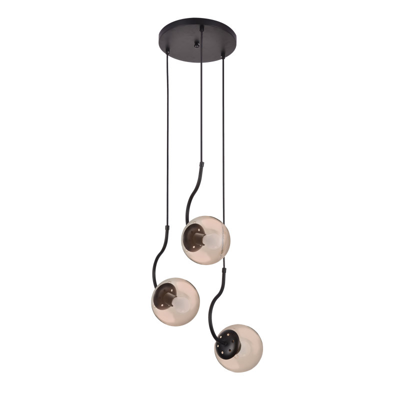 Crittendon 3 - Light Black Cluster Pendant