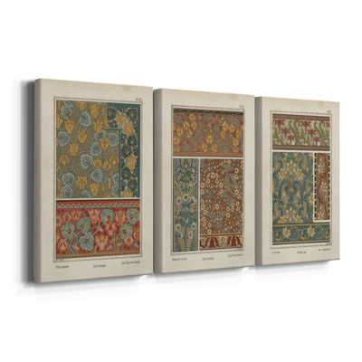 Nouveau décoratif I - Toile tendue avec châssis sur mesure - 3 pièces