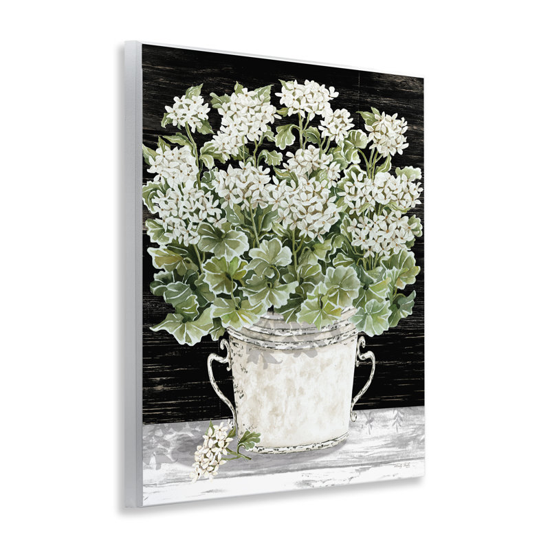 «Country Vase Baby's Breath», art mural sur bois par Cindy Jacobs