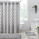 Strathmere Cotton Geometric Shower Curtain