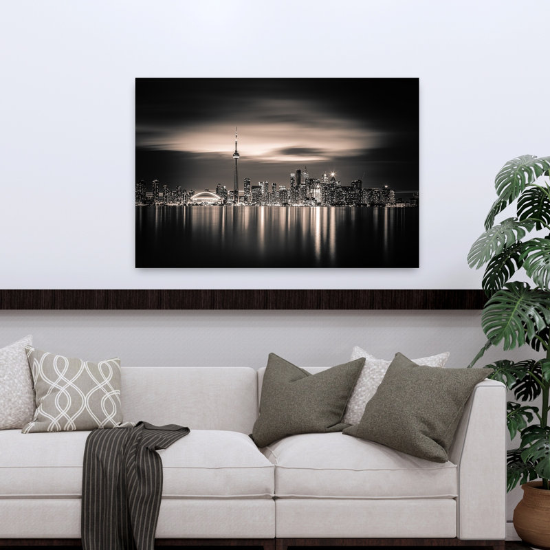 Toronto Modern Abstract Architecture City Wall Art Print 1 Piece Wrapped Canvas Wall Art, 81.28cm H x 121.92cm W