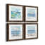 Jour sur le lac - Ensemble de 4 peintures sur toile encadrées-326967551-326967550