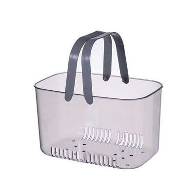 Portable Shower  Plastic Organizer Storage Baskets With Handles, Bins Organizer For Bathroom And Kitchen（White）Organizer Bin For Bathroom School Dorm Kitchen