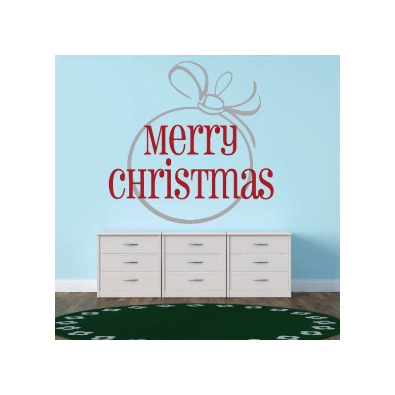 Décalcomanie murale joyeux de noël, H 20 po x l 20 po x P 0,16 po