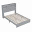 Lit plateforme en bois avec ports de chargement USB