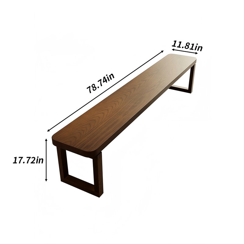Banc en bois massif brun