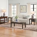 Azareth 3 - Piece Solid Wood Living Room Table Set
