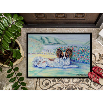 Tapis de porte d’intérieur anti-dérapant papillon