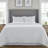 Pointehaven Waffle White 100% Long Staple Cotton Oversized Duvet Set-109750418