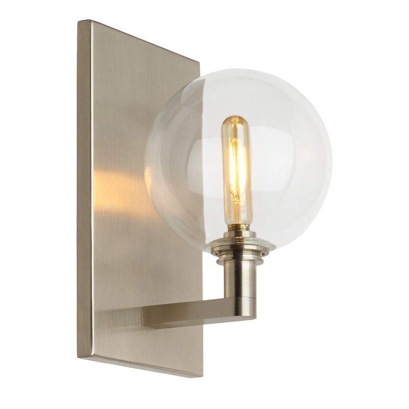 Gambit 1 - Light LED Armed Sconce, Yes, Satin Nickel