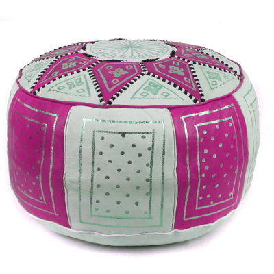 Carnuel Leather Pouf