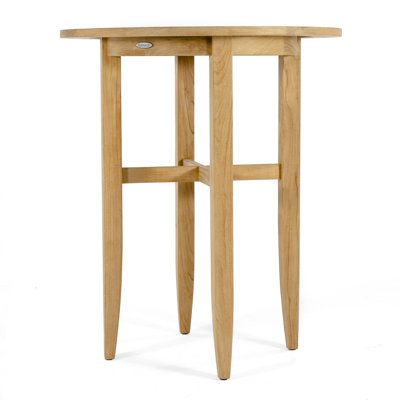 Round Teak Outdoor Bar Table