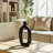 Ceramic Textured Cutout Vase, Oval-1746432321