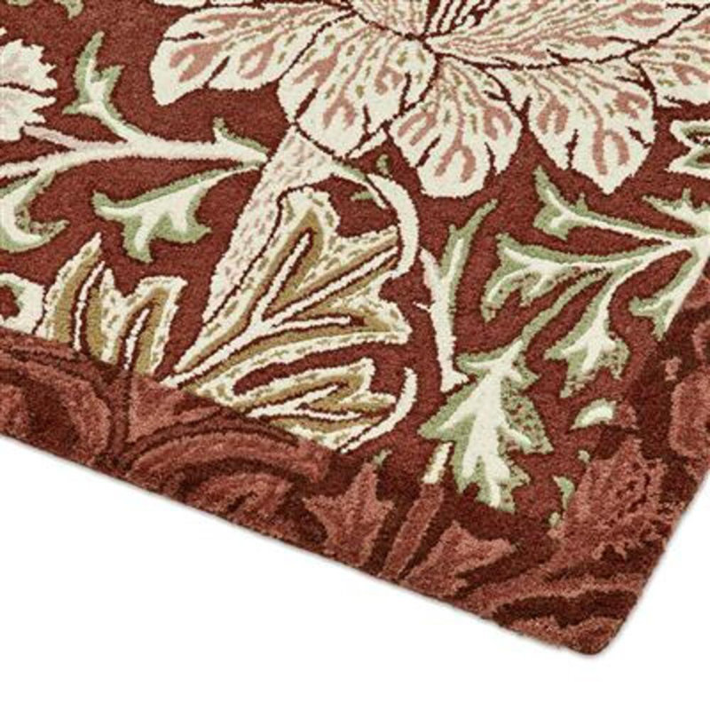 Wool Floral Area Rug, Rectangle 5'7" x 7'10"
