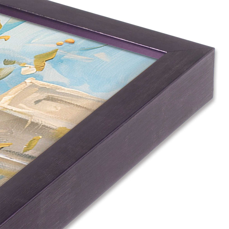 Positano Paradise, impression encadrée sur papier par Azure Artisanal Studio, H 15 po x l 12 po x P 1,25 po, Iris mauve