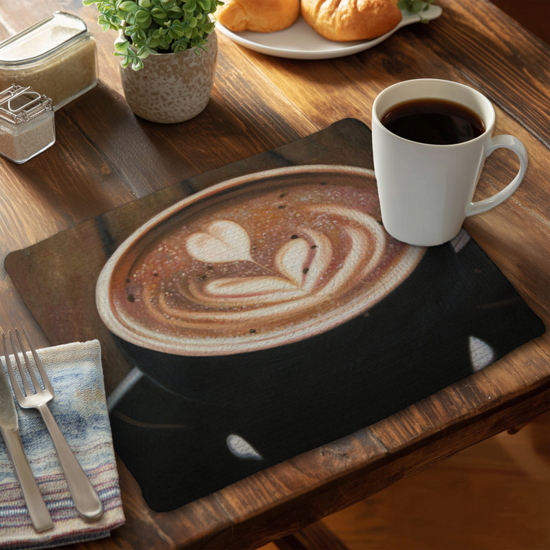 Artistic Cappuccino Brown Kitchen Placemat | Braided Polyester