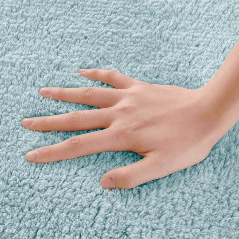 1 Pcs 20X30" 100% Cotton Tufted 3000 Gsm Reversible Bath Rug, Rectangle 1'8" x 2'6"