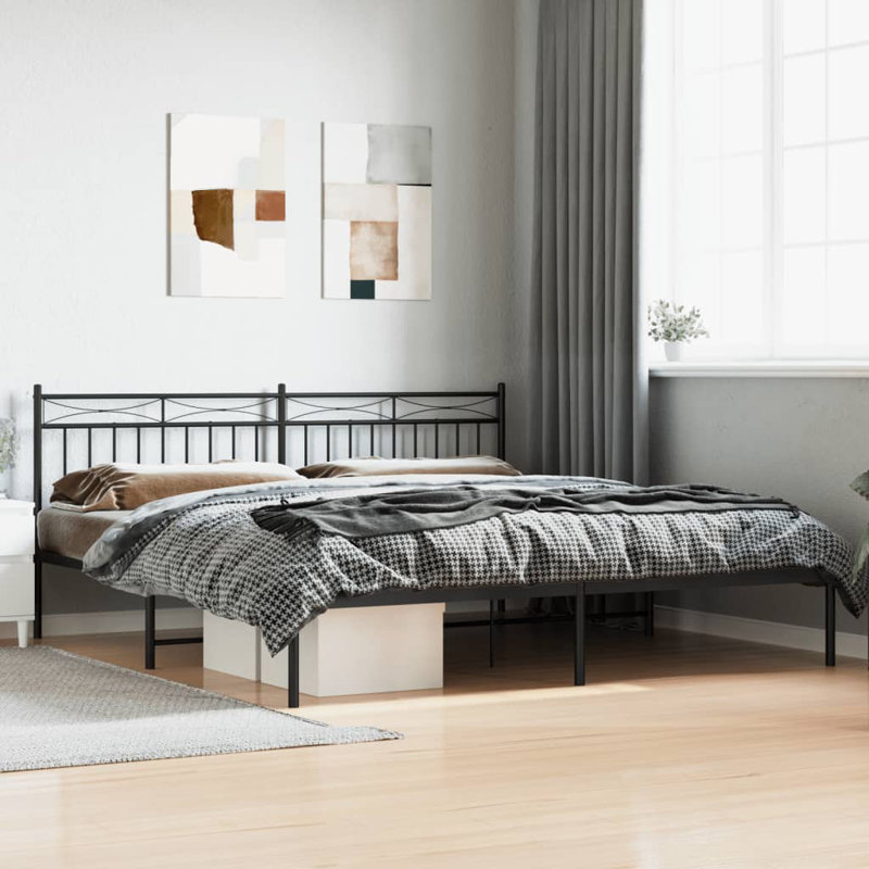 Abry Metal Bed, White, 75 x 190 cm
