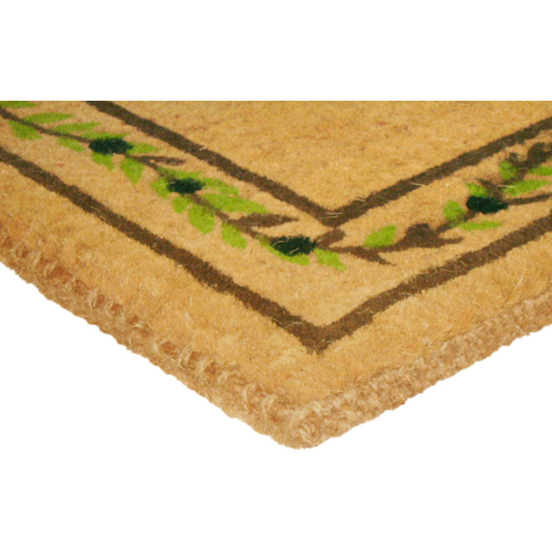 Garmon Non-Slip Floral Outdoor Doormat, Yes