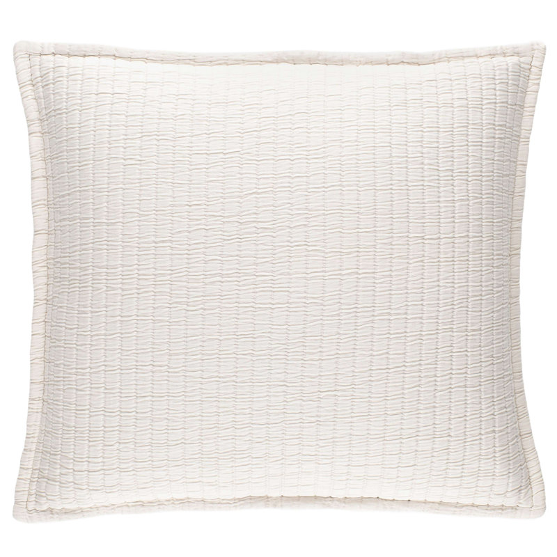 Boyfriend Matelasse Sham, Ivory, Euro