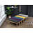 Habit Solid Wood Button Tufted Dining Bench, Grey