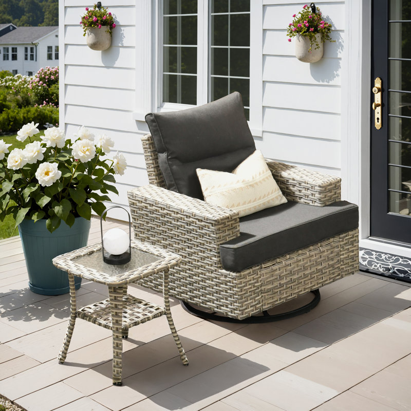 Ensemble de chaises berçantes Wahkon, Black