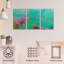 Ensemble de 3 panneaux muraux - Dee Tivenan «Island One», art mural sur toile pour le salon, la chambre à coucher ou le bureau 