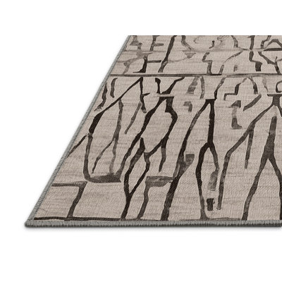 Tapis gris lavable à la machine