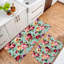 Tapis de cuisine 2 pièces Turquoise Floral