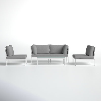 Harmony 5-piece Outdoor Patio Aluminum Sectional Sofa Set