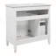 Meuble-lavabo autoportant de 36 po avec lavabo en céramique, tiroirs à fermeture en douceur et grand rangement-308581570