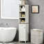 Grande armoire de rangement pour salle de bain - Tour autoportante en blanc antique avec 3 tablettes ouvertes et tablette réglable. Compact pour économiser de l'espace. Rangement généreux. Stable digne de confiance. L 12,5 po x 11,75 po