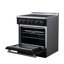 Cuisinière électrique autoportante 30 po 4 éléments Galiano, 4,32 pi³, noir avec friteuse à air-133104524