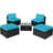 Lemington 4 - Person Patio Conversation Set with Cushions-1068063715