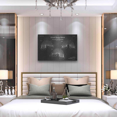 'Toy and Process of Use Blueprint Patent Chalkboard' Metal Wall Art
