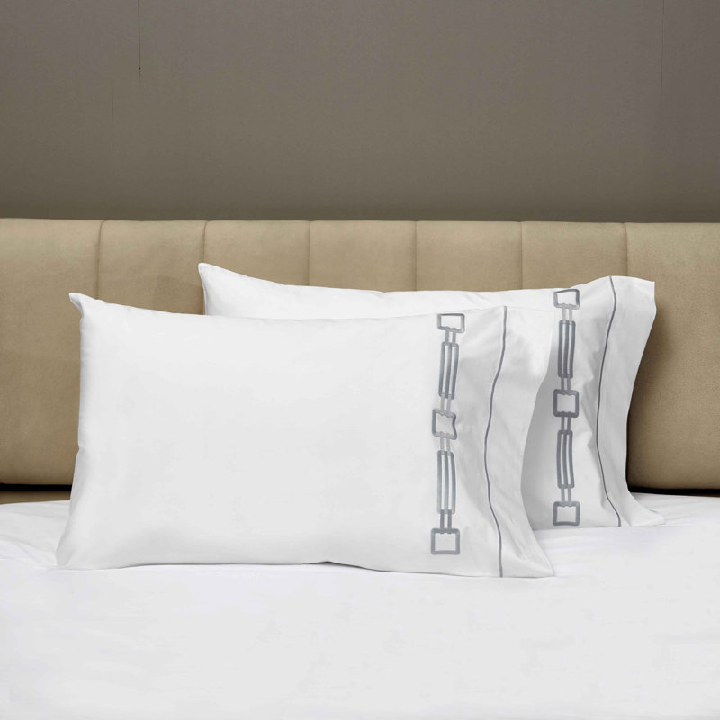 Retro Percale Pillow Case, Standard, Dark Pearl