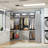 88.8'' W Closet System with Wooden Drawers and Hanging Rods-1396197252