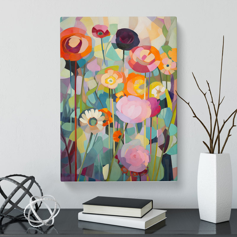 Wigand Flowers Orphism Design Vol.11 - Wrapped Canvas Print, 50cm H x 35cm W x 3cm D