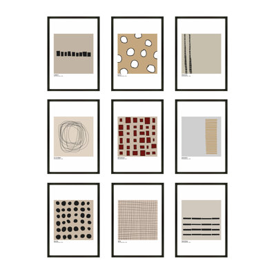 Collezione Caos E Ordi Framed 9 Pieces by Romina Gadler Print