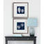 Cyanotype cendres, ensemble de 2 reproductions d’art encadrées-27610075