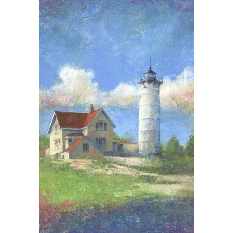 Lighthouse Coastal Paint - Wrapped Canvas Painting, 30cm H x 20cm W x 3.8cm D